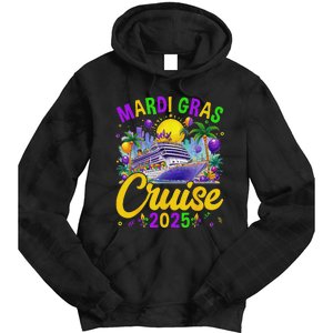 Mardi Gras Carnival Cruise 2025 Family Cruising Mask Tie Dye Hoodie