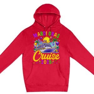 Mardi Gras Carnival Cruise 2025 Family Cruising Mask Premium Pullover Hoodie