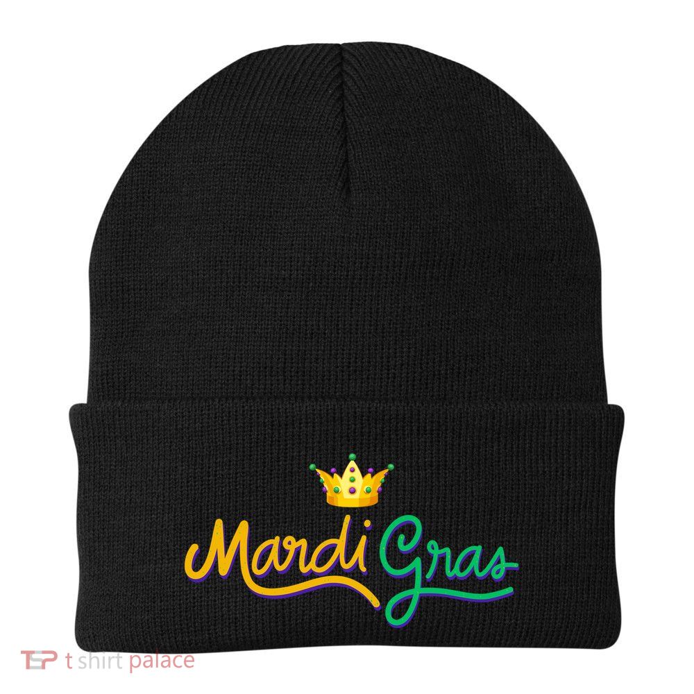 Mardi Gras Crown Celebration Beanie