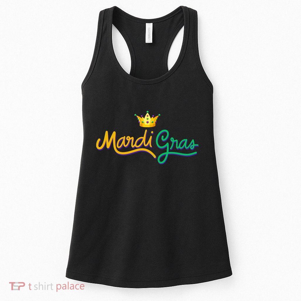 Mardi Gras Crown Celebration Womens Tank Top