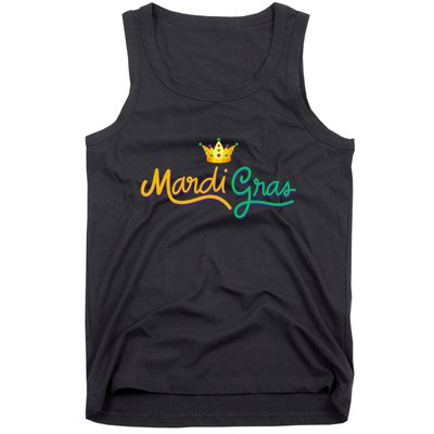 Mardi Gras Crown Celebration Tank Top