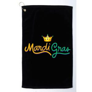 Mardi Gras Crown Celebration Platinum Collection Golf Towel