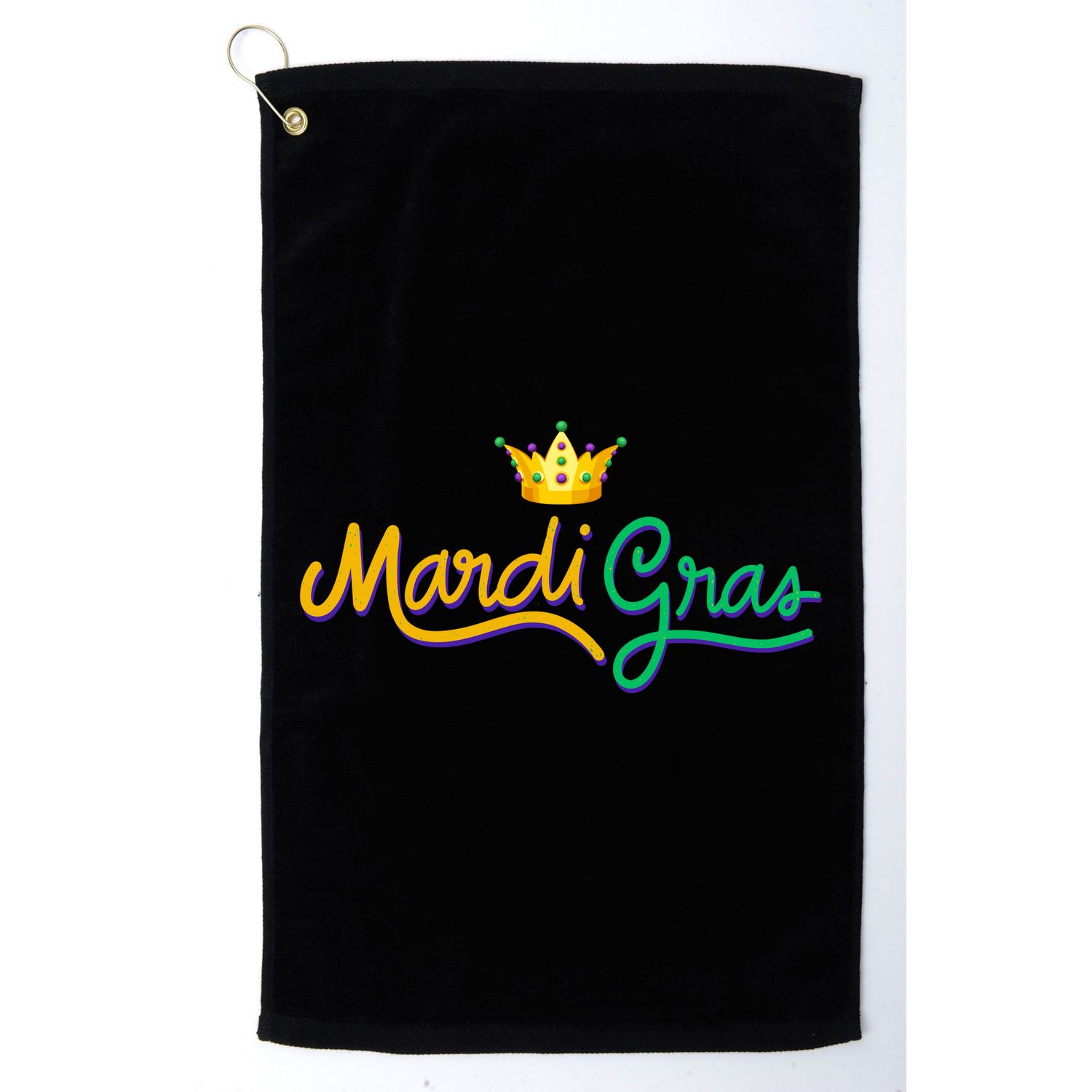 Mardi Gras Crown Celebration Golf Towel