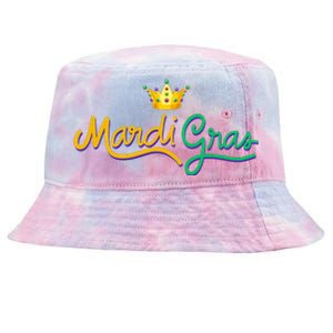 Mardi Gras Crown Celebration Tie-Dyed Bucket Hat