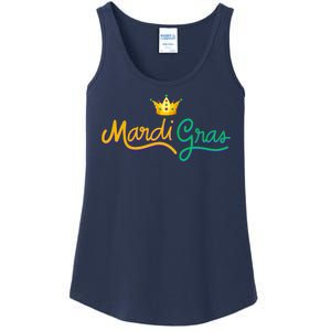 Mardi Gras Crown Celebration Ladies Essential Tank