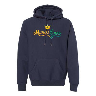 Mardi Gras Crown Celebration Premium Hoodie