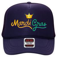 Mardi Gras Crown Celebration High Crown Mesh Back Trucker Hat