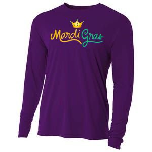 Mardi Gras Crown Celebration Cooling Performance Long Sleeve Crew