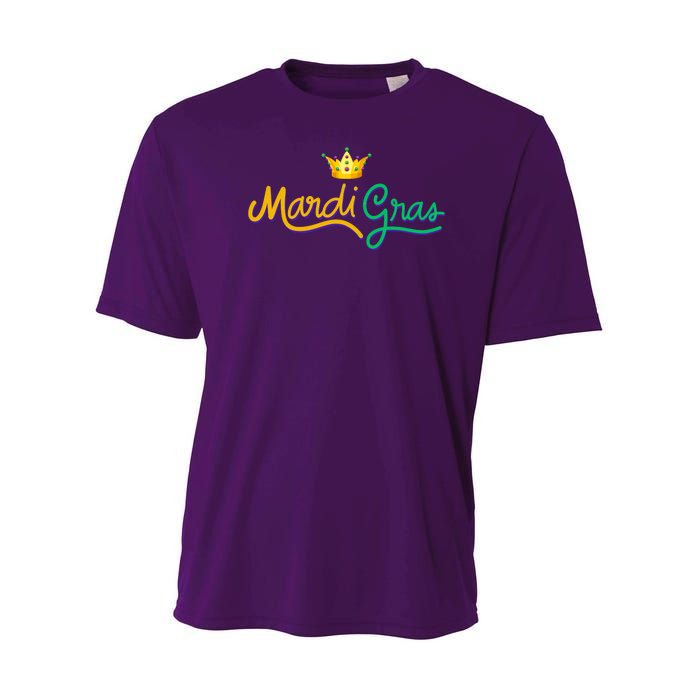 Mardi Gras Crown Celebration Youth Performance Sprint T-Shirt