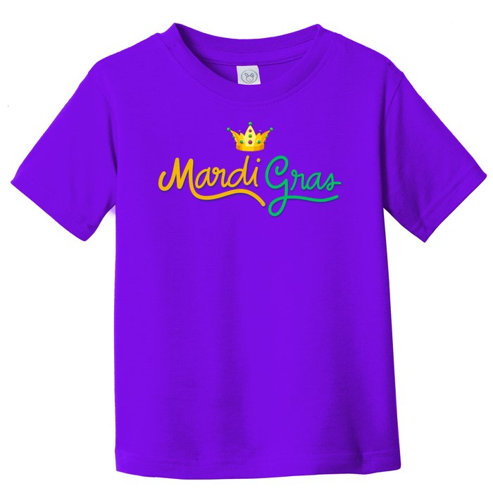 Mardi Gras Crown Celebration Toddler T-Shirt