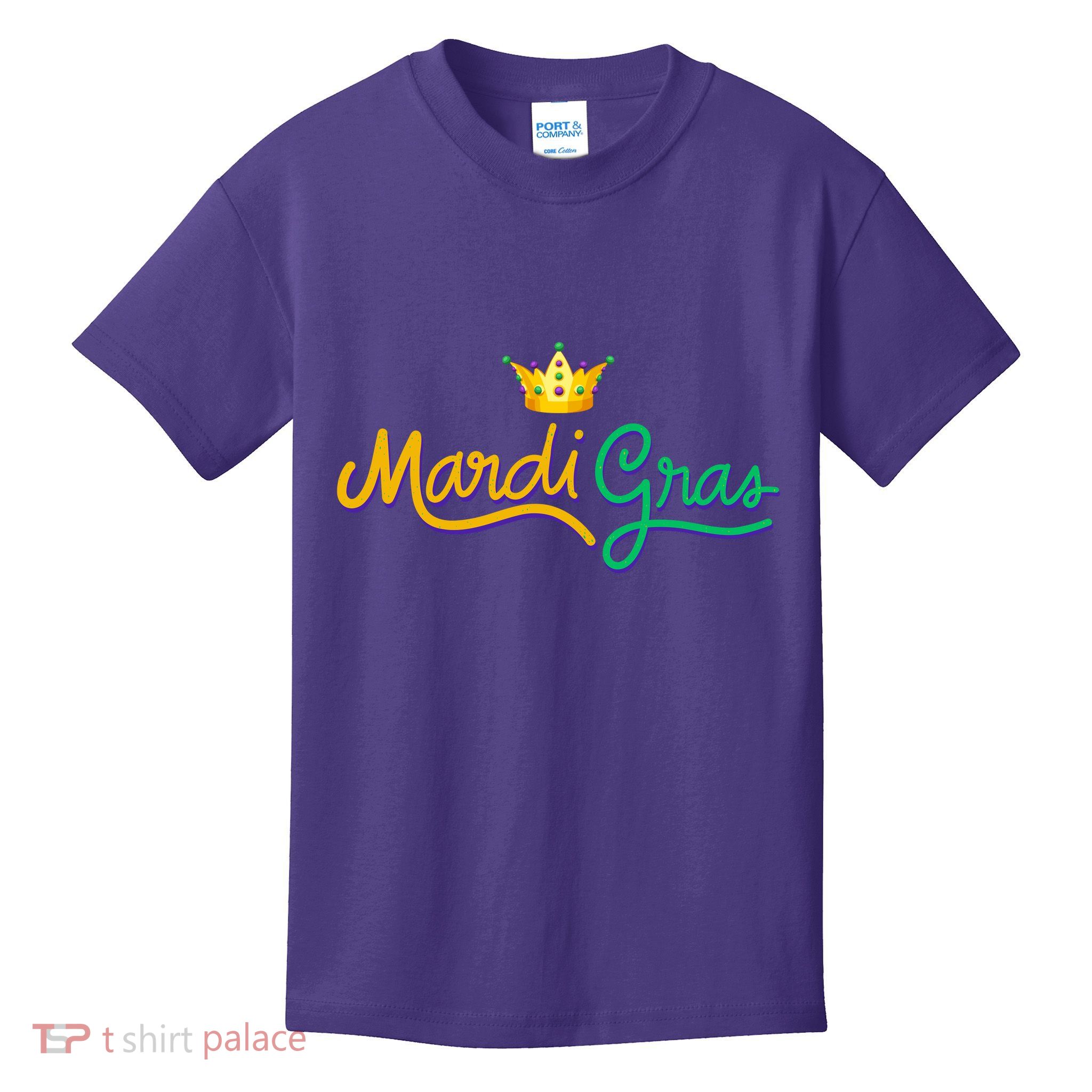 Mardi Gras Crown Celebration Kids T-Shirt
