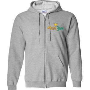 Mardi Gras Crown Celebration Full Zip Hoodie