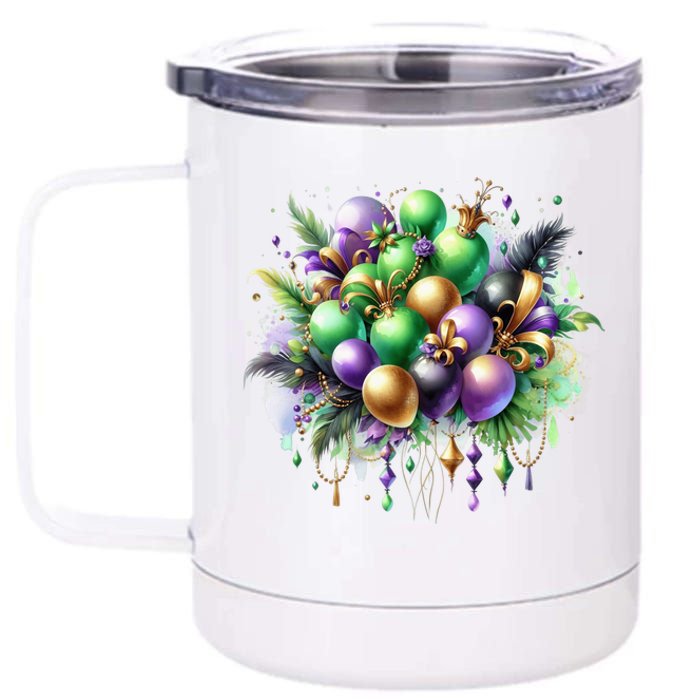 Mardi Gras Celebration 12 oz Stainless Steel Tumbler Cup