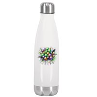 Mardi Gras Celebration Stainless Steel Insulated Water Bottle