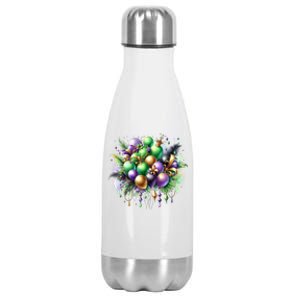 Mardi Gras Celebration Stainless Steel Insulated Water Bottle