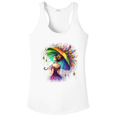 Mardi Gras Celebration Ladies PosiCharge Competitor Racerback Tank