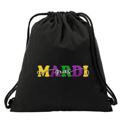 Mardi Gras Celebration Festive Drawstring Bag