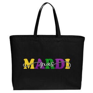 Mardi Gras Celebration Festive Cotton Canvas Jumbo Tote