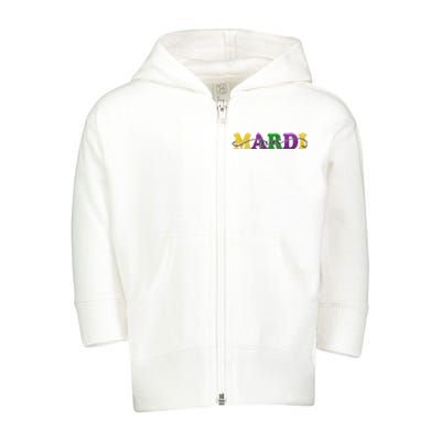 Mardi Gras Celebration Festive Toddler Zip Fleece Hoodie