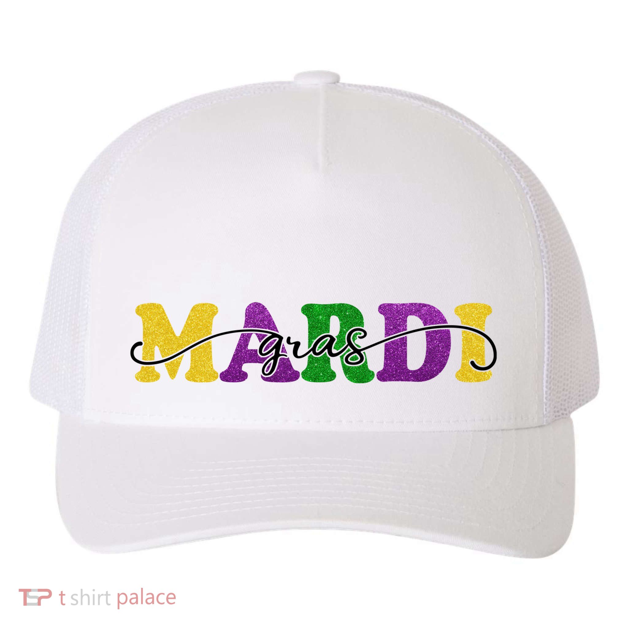 Mardi Gras Celebration Festive Yupoong Adult 5-Panel Trucker Hat