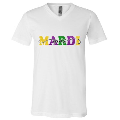Mardi Gras Celebration Festive V-Neck T-Shirt