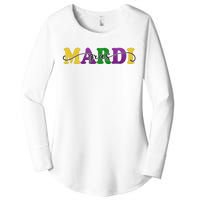 Mardi Gras Celebration Festive Women's Perfect Tri Tunic Long Sleeve Shirt