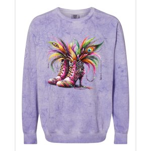 Mardi Gras Celebration Colorblast Crewneck Sweatshirt