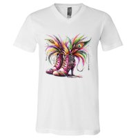 Mardi Gras Celebration V-Neck T-Shirt