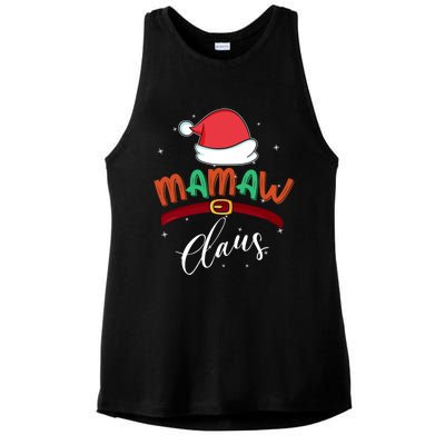 Mamaw Grandma Claus Santa Christmas Family Matching Funny Gift Ladies PosiCharge Tri-Blend Wicking Tank