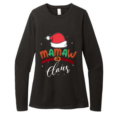 Mamaw Grandma Claus Santa Christmas Family Matching Funny Gift Womens CVC Long Sleeve Shirt