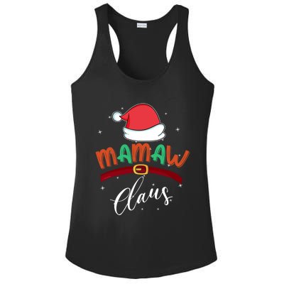 Mamaw Grandma Claus Santa Christmas Family Matching Funny Gift Ladies PosiCharge Competitor Racerback Tank