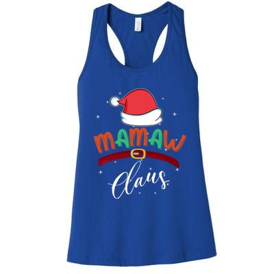 Mamaw Grandma Claus Santa Christmas Family Matching Funny Gift Women's Racerback Tank