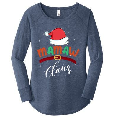 Mamaw Grandma Claus Santa Christmas Family Matching Funny Gift Women's Perfect Tri Tunic Long Sleeve Shirt