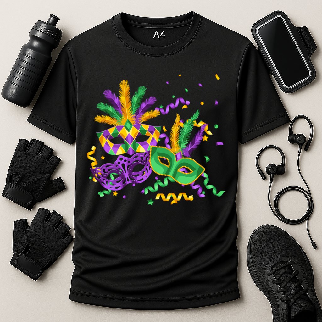 Mardi Gras Carnival New Orleans Celebration Cooling Performance Crew T-Shirt