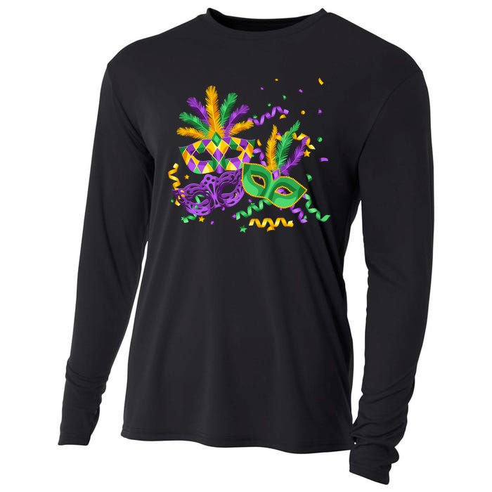 Mardi Gras Carnival New Orleans Celebration Cooling Performance Long Sleeve Crew