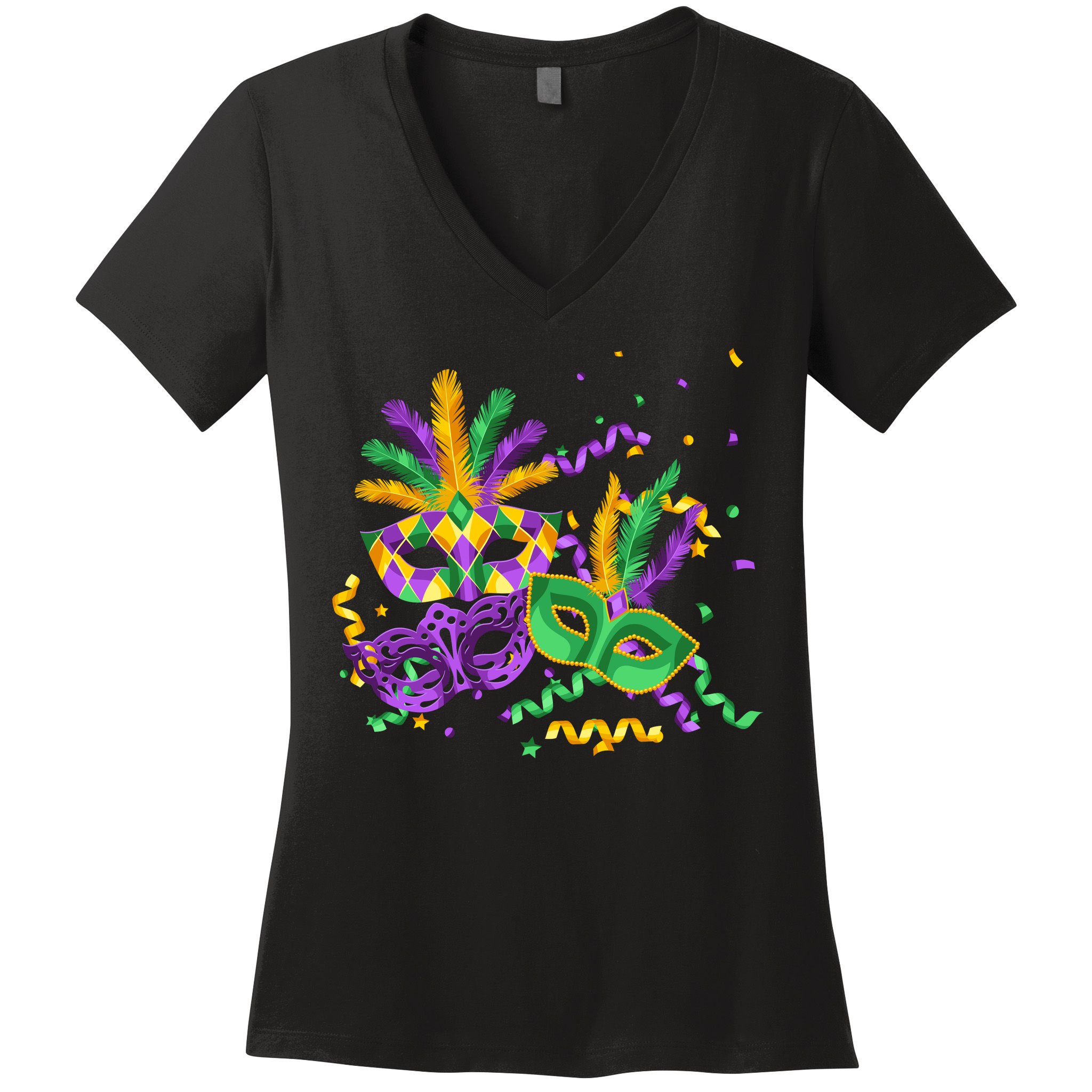 Mardi Gras Carnival New Orleans Celebration Women's V-Neck T-Shirt