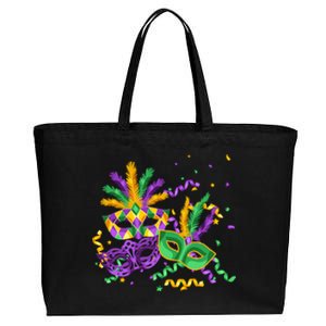 Mardi Gras Carnival New Orleans Celebration Cotton Canvas Jumbo Tote