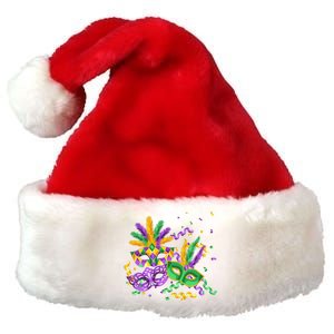 Mardi Gras Carnival New Orleans Celebration Premium Christmas Santa Hat