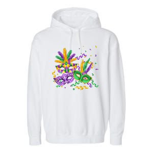 Mardi Gras Carnival New Orleans Celebration Garment-Dyed Fleece Hoodie