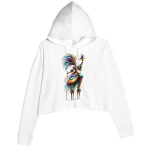 Mardi Gras Celebration Crop Fleece Hoodie