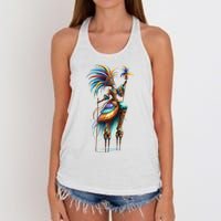 Mardi Gras Celebration Women's Knotted Racerback Tank