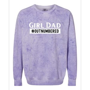 Mens Girl Dad Fathers Day From Wife Daughter Colorblast Crewneck Sweatshirt