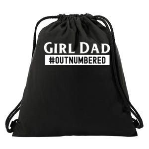 Mens Girl Dad Fathers Day From Wife Daughter Drawstring Bag