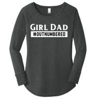 Mens Girl Dad Fathers Day From Wife Daughter Women's Perfect Tri Tunic Long Sleeve Shirt