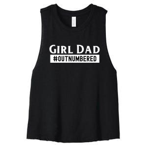 Mens Girl Dad Fathers Day From Wife Daughter Women's Racerback Cropped Tank