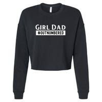 Mens Girl Dad Fathers Day From Wife Daughter Cropped Pullover Crew