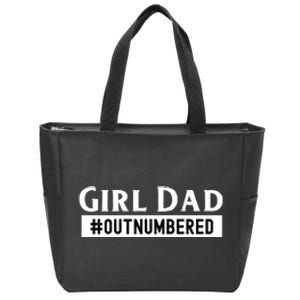 Mens Girl Dad Fathers Day From Wife Daughter Zip Tote Bag