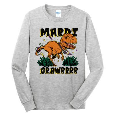 Mardi Gras Dinosaur Celebration Tall Long Sleeve T-Shirt