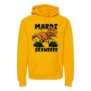 Mardi Gras Dinosaur Celebration Premium Hoodie