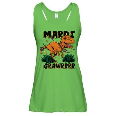 Mardi Gras Dinosaur Celebration Ladies Essential Flowy Tank